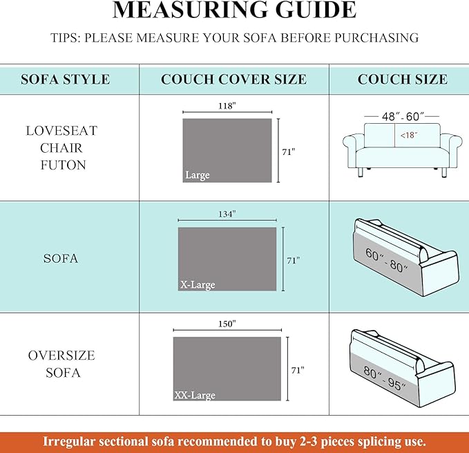 STACYPIK Khaki French Jacquard Couch Covers Thickened Boho L Shape Sofa Covers Soft Pets Protector for 3 Cushion Couch Washable Dogs Cats Couch Protector Cover Non Slip Throw Blanket-71X134IN