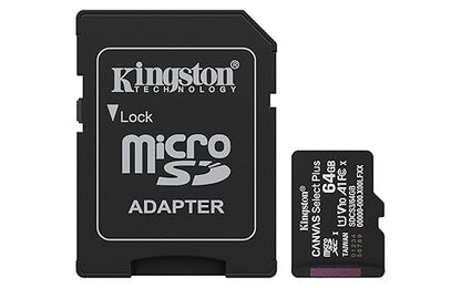 Kingston 64GB Canvas Select Plus microSD Card | Up to 100MB/s | Class 10, UHS-I, U1, V10, A1 | SDCS3/64GB
