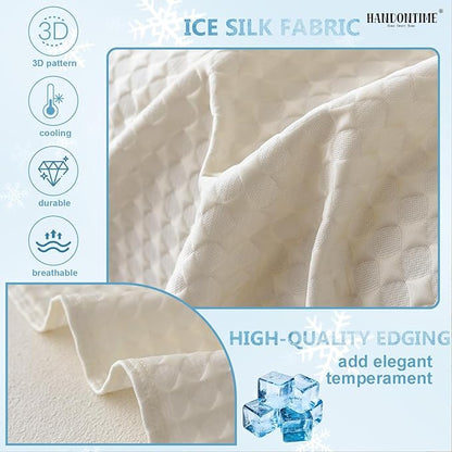HANDONTIME Cooling Dog Couch Cover Ice Silk Washable & Breathable Pet Sofa Protector, Durable Couch Covers for Sofa Pet Friendly Soft Dog Cooling Bed Cover Sofa Protector Covers (Ivory, 71"x150")