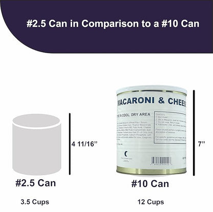 Military Surplus Freeze-Dried Uncooked Macaroni and Cheese – 24 Servings per Can – 58 oz – Easy Prep Survival Food with 25+ Year Shelf Life – Emergency Food Supply for Camping, Hunting, Backpacking, and Long-Term Storage