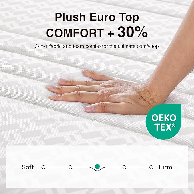 Novilla King Size Mattress, 14 Inch King Mattresses in a Box with Smarts™ Pocket Coil for Pressure Relief, Medium Firm Foam and Spring Hybrid Colchones with CertiPUR-US Certified