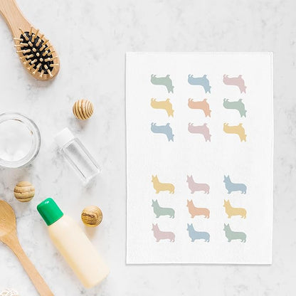 Corgi Kitchen and Bathroom Hand Towels - Dog Tea Towels, Gifts for Women and Corgi Lovers, Decorative Decor, 1624 Inches