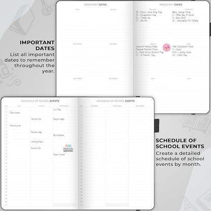 Clever Fox Teacher Planner – School Year Planner with Calendars & Lesson Plans – Book for Classroom & Homeschool Organization, A4 (Black)