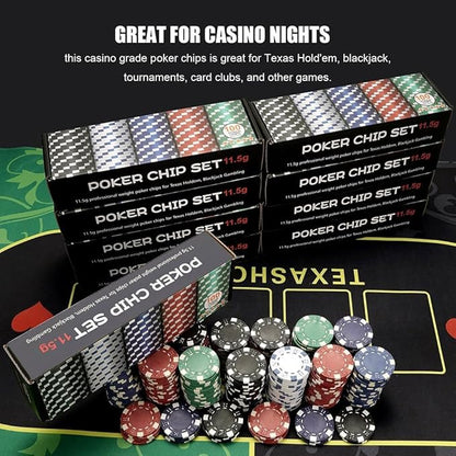 100PCS Red Poker Chips, Casino Poker Chips Set, 11.5 Gram Plastic Poker Chips Clay Blank Game Chips for Poker Card Games Texas Holdem Blackjack Gambling (Red)