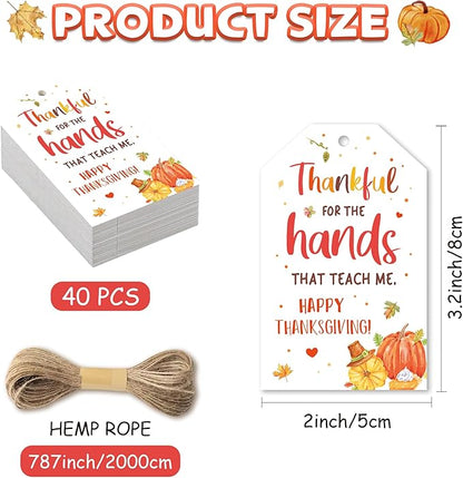 Thanksgiving Teacher Appreciation Gift Tags, Fall Teachers Hand Soap Thank You Tag, Harvest Festival PTA PTO Autumn Faculty School Party Favor Tag