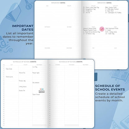 Clever Fox Teacher Planner – School Year Planner with Calendars & Lesson Plans – Book for Classroom & Homeschool Organization, A4 (Mystic Blue)