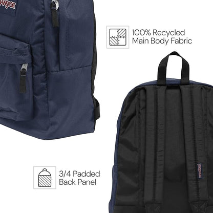 JanSport SuperBreak One Backpacks - Durable, Lightweight Bag with 1 Main Compartment, Front Utility Pocket with Built-in Organizer - Premium Backpack, Russet Red