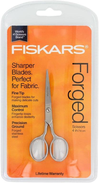 Fiskars 12-92977097J Forged Embroidery Scissors, 4 Inch, Gray