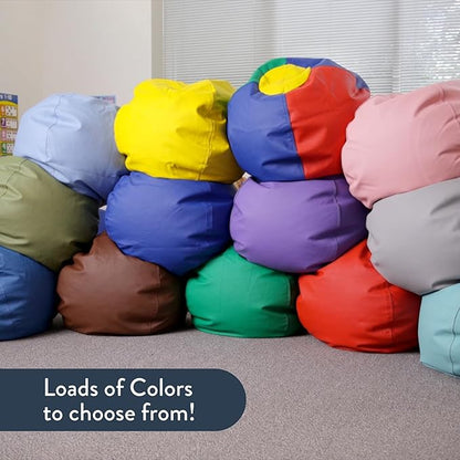 Children's Factory - CF610-003 26" Kids Bean Bag Chairs, Flexible Seating Classroom Furniture, Beanbag Ideal for Boy/Girl Toddler Daycare or Playroom, Red