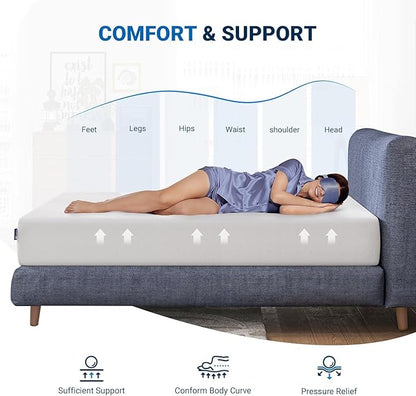 Avenco Queen Mattress, 12 Inch Queen Memory Foam Mattress in a Box for Refresh Sleep & Pressure Relief, CertiPUR-US Certified Soft Queen Size Mattresses