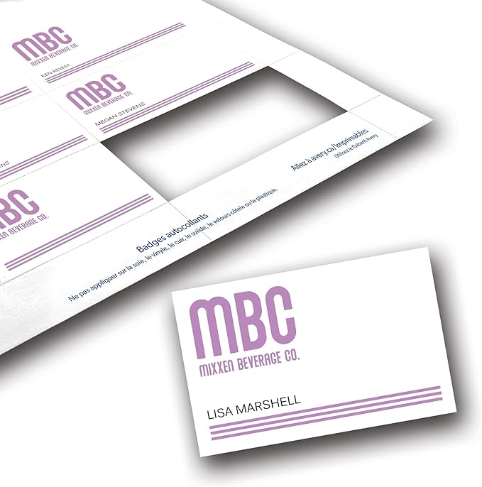 Avery Customizable Name Badge Inserts, 2.25" x 3.5", White, 400 Printable Name Tag Inserts (5390)
