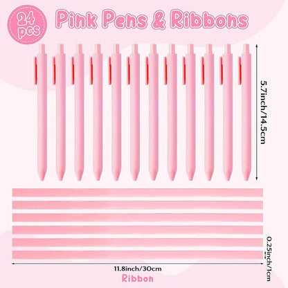 Bright Colors Sticky Notes - 72 Pcs Pink Bow Super Sticky Notes Pens Ribbons Set Strong Adhesive Self-Stick Sticking Power Memo Note Pads Page Markers Office Products School Supplies