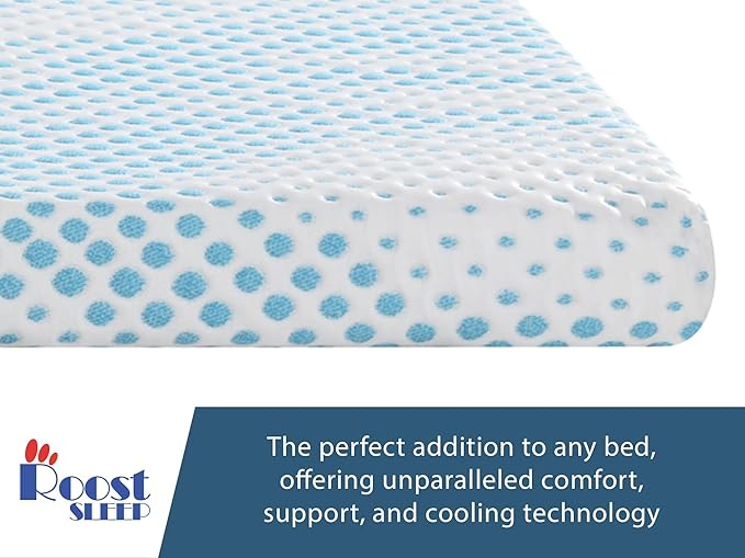 Cool Cloud Supreme 3 Inch Gel Memory Foam Queen Mattress Topper – Cooling, Ventilated Design for Back and Pressure Relief
