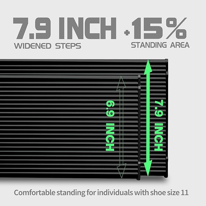 3 Step Ladder,Folding Step Stool with Aluminum Wide Pedal& Convenient Handgrip,330lbs Capacity Steel Ladder for Household and Office(Black)