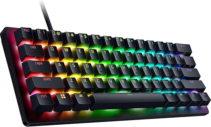 Razer Huntsman V3 Pro Mini 60% Esports Gaming Keyboard: Analog Optical Switches - Razer Snap Tap - Rapid Trigger - Adjustable Actuation - Dual-Purpose Mod Keys - Doubleshot PBT Keycaps - Black