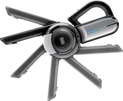 BLACK+DECKER dust buster PIVOT VAC Handheld Vacuum Cordless, Car Vacuum Portable Rechargeable, Extendible Crevice Tool and 200 Degree Pivoting Nozzle, Strong Suction, Lightweight (BDH2000PL)