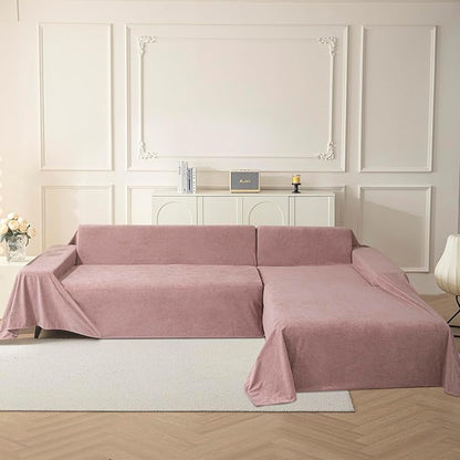 MYSKY HOME Pink Sofa Cover Couch Covers for Sofa, Pet Couch Cover, Reclining Loveseat Covers for 2 Cushion Couch, Thick Durable Non Slip Couch Covers for Furniture Washable, 71"x118"