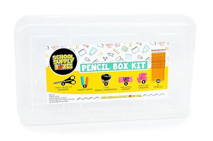 Back to School Supply Box (Pallet - 180 Boxes) - Grades K-5 Back to School Supplies - 32 Piece Kit Includes Markers, Crayons, Pencils, Scissors, Folders, Glue Sticks, Notebook, and Composition Book