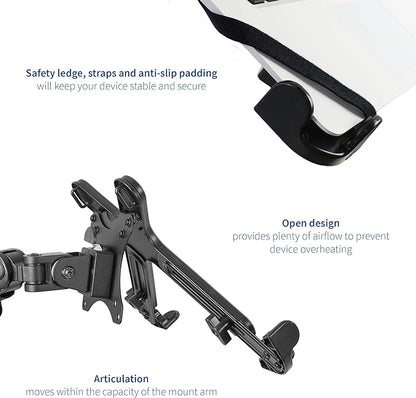 VIVO Adjustable 11 to 17 inch Laptop Holder Only for VESA Compatible Monitor Arms, Notebook Adapter for VESA Monitor Mounts up to 100x100mm Stand-LAP4