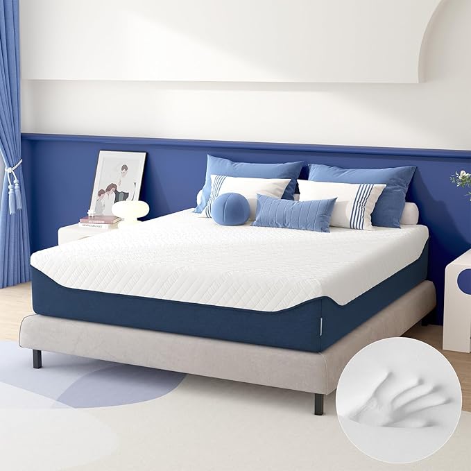 SDHYL Queen Mattress, 10 Inch Gel Infused Memory Foam Mattress for Good Sleep, Bed in a Box Mid Firm CertiPUR-US Certified & Fiberglass Free, Washable Cover, 80"*60"