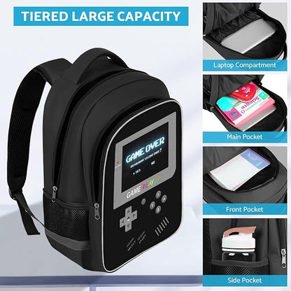 School Backpack For Boys - Gamer Boys Backpack For Kids Children Teens Elementary Middle School - Ages 6-18，17″