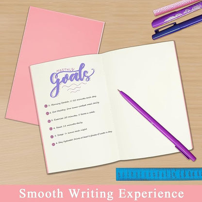 20 Pack Blank Books for Kids - 5.5"x 8.3", 60 Pages - Small Journals Bulk, Girls Notebooks for Drawing & Writing, Sketchbooks w/Colorful Soft Cover, Unlined Paper, A5 Travel Size
