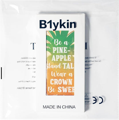 B1ykin Cute Sticky Note Set - Be A Pineapple Stand Tall Wear A Crown Be Sweet On The Inside Self-Stick Notes Pad, 550 Sheets Writing Memo Pages Sticky Notepad for Teacher Appreciation Gift (Pineapple)