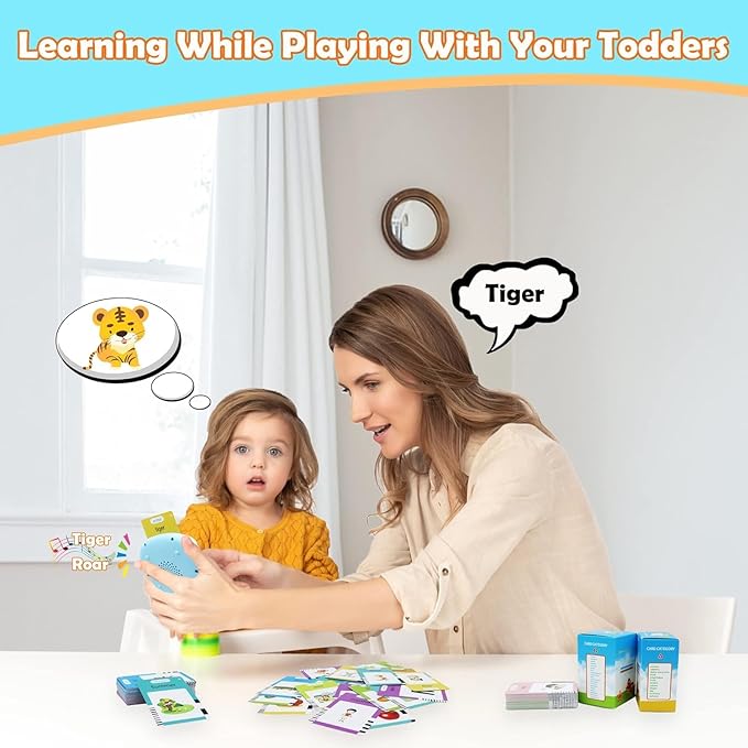 MAYAPHILOS 510 Sight Words Talking Flash Cards Cantonese and English, Trilingual Learning Flashcard Toys, Learn Cantonese and Chinese for Kids, Audible Pocket Speech for Toddlers