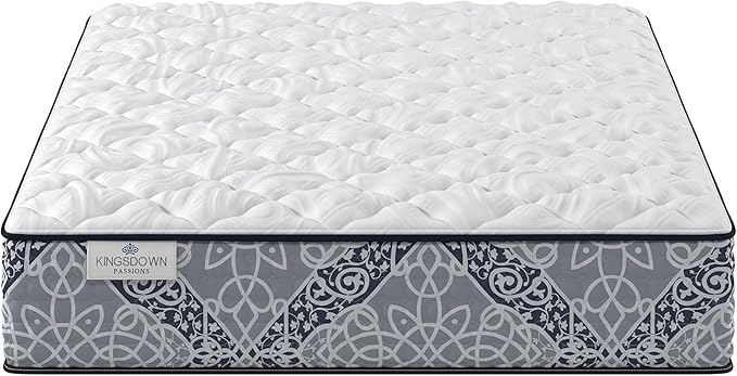 Kingsdown Cushion Firm Hybrid Mattress California King Cooling Gel Memory Foam Layer Multi-Layered Motion Isolation Cool Sleep Quilted Top Luxury Mattresses, 13.5-Inch Passions Merridale