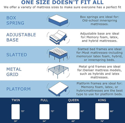 King Size Mattress, 12 Inch Medium Firm Hybrid King Bed Mattress, Memory Foam Mattresses in a Box for Pressure Relief, Individual Pocket Spring-Motion Isolation with Edge Support, CertiPUR-US