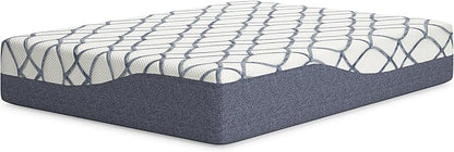 Signature Design by Ashley 14 Inch Chime Elite 2.0 Ultra Plush Green Tea Memory Foam Mattress for Cool Sleep and Pressure Relief, California King, Fiberglass Free, Mattress In A Box