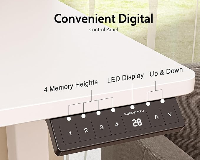 63x24 Inches Electric Standing Desk with Drawer and Monitor Stand, Height Adjustable Sit to Stand up Desk for Home Office, Ergonomic Computer Table with Phone Holder, 3 Hooks, White