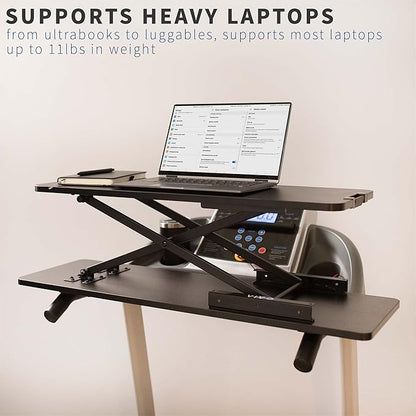 VIVO Universal Treadmill Desk Riser, Height Adjustable Platform for Notebooks, Tablets, Laptops, and More, Workstation for Treadmill Handlebars up to 33 inches, Stand-TDML3