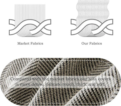 STACYPIK Silver Gray Chenille Sofa Cover for Dogs, Jacquard Multi-Use Couch Covers, Pet Protector for 2 Cushion Couch with Tassel, Washable Loveseat Cover for Sectional, L Shaped Couch Cover-71X118IN