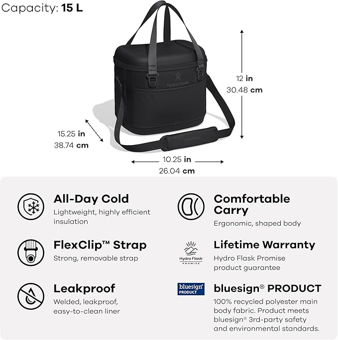 Hydro Flask Carryout Cooler - Insulated Portable Soft Cooler - 15 L Capacity in Oat