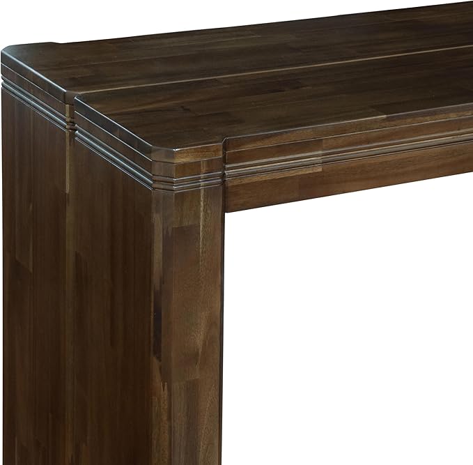 X02DA-2C8-12 6-Pc Dining Set Includes an Extendable Rectangle Kitchen Table, 1 Coffee Table, 2 Polyester Dining Chairs and 2 Modern Benches, 39x120 Inch, Antique Walnut