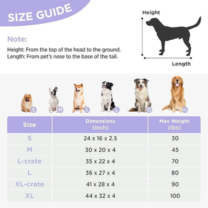 LE SURE Dog Beds Medium Size-Thick Shredded Chopped Foam Pet Bed as Gift for Indoor with Removable Cover, Cute Modern Fuzzy Plush & Anti Slip Bottom, Bow Pink
