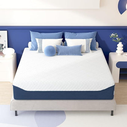 SDHYL Queen Mattress, 12 Inch Gel Infused Memory Foam Mattress for Good Sleep, Bed in a Box Mid Firm CertiPUR-US Certified & Fiberglass Free, Washable Cover, 80"*60"