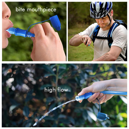 Hydration Bladder, 1.5L Water Bladder for Hiking Backpack Leak Proof Water Reservoir Storage, 1.5 Liter BPA-Free Water Pouch Hydration Pack Replacement for Biking Climbing Cycling Running, Blue