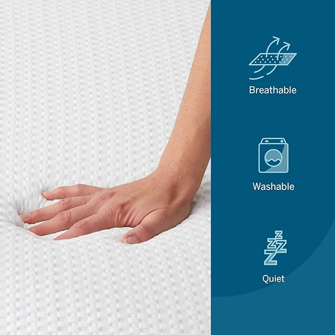 Lucid 3 Inch Bamboo Charcoal Topper and Lucid Zippered Enclosure Mattress Topper Cover, California King