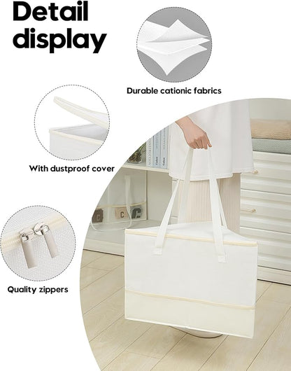 2 Pack Rigid Hanger Organizer, Triangle Storage Bin with Lid, Hanger Holder Stand for Space Saving, Clothes Organizer Stacker for Closet Laundry Rooms