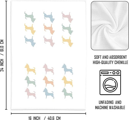 Chihuahua Kitchen Hand Towels - Tea Towels, Gifts for Women, Decor, Dog Mom Decorative Bathroom Towels, 1624 Inches
