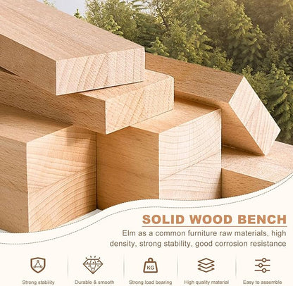 Farmhouse Solid Wood Bench: Long Rustic Indoor Narrow Wooden Bench for Entryway,Living Room, Dining Room,End of Bed,Hallway (59" Lx10 Wx18 H)