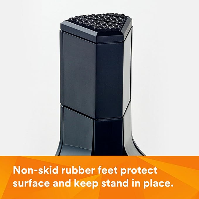3M Adjustable Monitor Stand for Monitors and Laptops, Three Leg Segments Simply Adjust Height from 1.7" to 5.5", Holds up to 20 lbs, 13.6 in Clearance Between Legs for Storage, Black (MS85B)