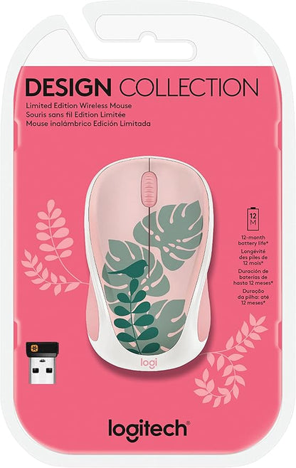Logitech - Design Collection Limited Edition Wireless 3-button Ambidextrous Mouse with Colorful Designs works with ANY Operating System - Chirpy Bird (Renewed)