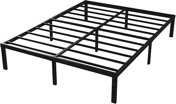 16 Inch King Bed Frame Heavy Duty Metal Platform King Size Bed Frames with 14 Inch Storage, Easy Assembly 3,500 lbs Steel Slats Support Mattress Foundation, Black