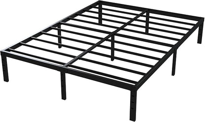 16 Inch King Bed Frame Heavy Duty Metal Platform King Size Bed Frames with 14 Inch Storage, Easy Assembly 3,500 lbs Steel Slats Support Mattress Foundation, Black