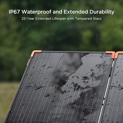 200 watt Portable Solar Panel with 20A PWM Controller,RV Essentials,12V Solar Battery Charger for Power Station,23.5% High Efficiency IP68 Waterproof 4 Kickstands for Camping RV Hurricane