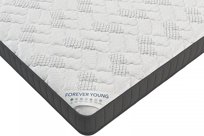Ottomanson Queen 9" Hybrid Mattress - Rock Hard Feel - Made in USA - Individually Pocketed Coils & CertiPUR-US Foam - Fiberglass-Free - Bed in a Box