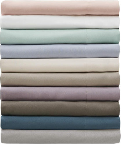 Madison Park 3M Microcell Bed Sheet Set Color Fast, Wrinkle and Stain Resistant, Soft Sheets with 16" Deep Pocket All Season, Cozy Bedding-Set, Matching Pillow Case, Cal King, Grey, 4 Piece